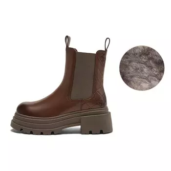 Ботинки Челси женские Basto, цвет Black Fleece-lined