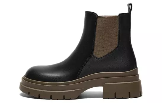 Ботинки Челси женские Basto, цвет Black/Khaki