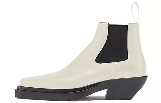 Ботинки челси женские Bottega Veneta, белый/черный