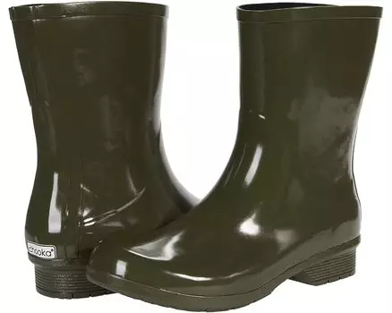 Ботинки Chooka Polished Mid Rain Boots, оливковый