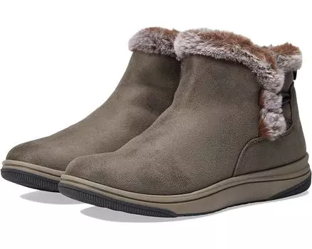Ботинки Clarks Breeze Faux Fur, цвет Dark Olive Textile