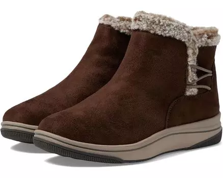Ботинки Clarks Breeze Faux Fur, цвет Dark Brown