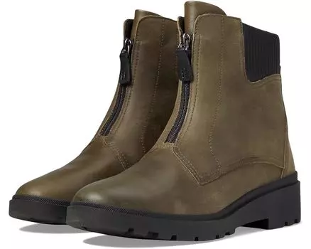 Ботинки Clarks Calla Zip, цвет Dark Olive Leather