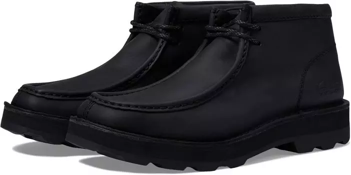 Ботинки Clarks Corston Wally Waterproof, цвет Black Leather Waterproof