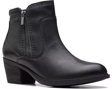 Ботинки Clarks Neva Zip Waterproof, цвет Black Leather