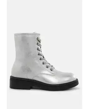 Ботинки Clover на шнуровке из искусственной кожи London Rag, серебряный