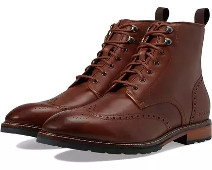 Ботинки Cole Haan Berkshire Lug Wing Tip, цвет Dark Sequoia/Natural Water-Resistant