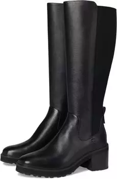 Ботинки Cole Haan Gema Tall Lug Boot Extended Calf, цвет Black Leather