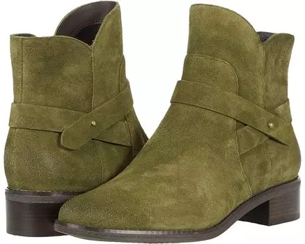 Ботинки Cole Haan Wylie Water Resistant Bootie 45 mm, цвет Water Resistant Dark Olive Suede/Dark Brown
