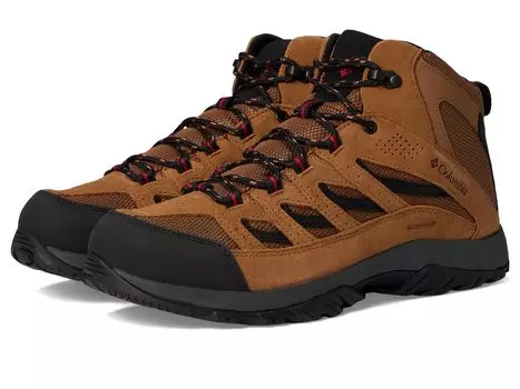 Ботинки Columbia Crestwood Mid Waterproof, цвет Camel Brown/Mountain Red