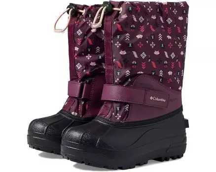 Ботинки Columbia Powderbug Forty Print, цвет Marionberry/Peach Blossom