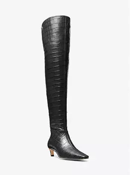 Ботинки Cosmo из тисненой кожи крокодила Michael Kors, черный