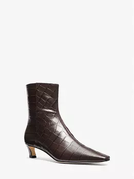 Ботинки Cosmo Kitten из тисненой кожи под крокодила Michael Kors, коричневый