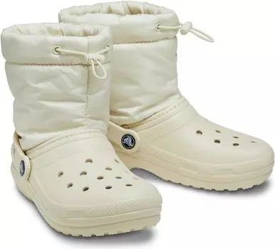 Ботинки Crocs Classic Lined Neo Puff Boot, цвет Bone