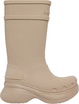 Ботинки Crocs x Balenciaga Wmns Clog Boot 2.0 Beige, коричневый