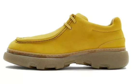 Ботинки-дерби Burberry Nutbuck Creeper Leather, желтый