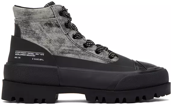 Ботинки Diesel Grey & Black D-Hiko Bt X