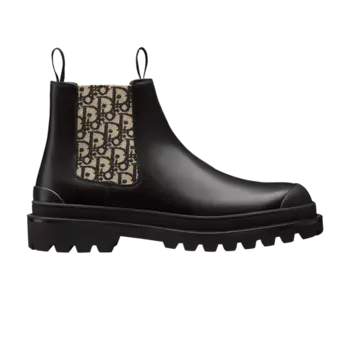 Ботинки Dior Explorer Chelsea Boot 'Dior Oblique - Black Beige', черный