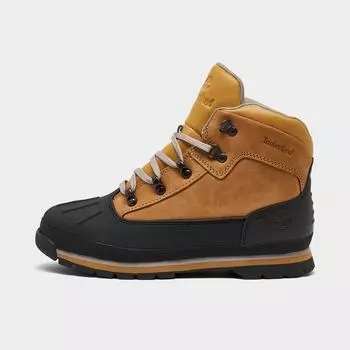 Ботинки для больших детей Timberland Euro Hiker с ракушками для мальчиков, черный