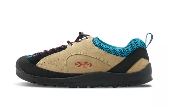 Ботинки для походов Jasper унисекс с низким верхом Safari/Fjord Blue Keen