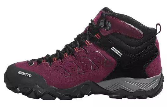 Ботинки для походов/трекинга женские высокие бордовый Humtto