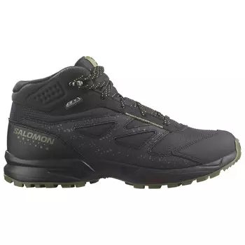 Ботинки для прогулки Salomon Kid's Outway Mid CSWP, цвет Phantom/Black/Safety Yellow