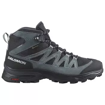 Ботинки для прогулки Salomon Women's X Ward Leather Mid GTX, цвет India Ink/Black/Stormy Weather
