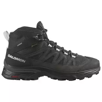 Ботинки для прогулки Salomon Women's X Ward Leather Mid GTX, цвет Ebony/Phantom/Black