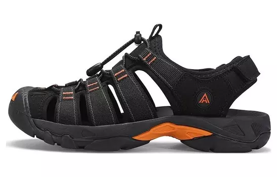 Ботинки для речного треккинга мужские черный/оранжевый Humtto