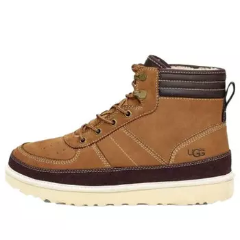 Ботинки для снега highland high top шнуровка флисовая подкладка коричневые Ugg, коричневый