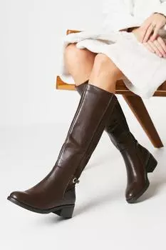 Ботинки для верховой езды Anita с эластичными ремешками на спине Dorothy Perkins, коричневый