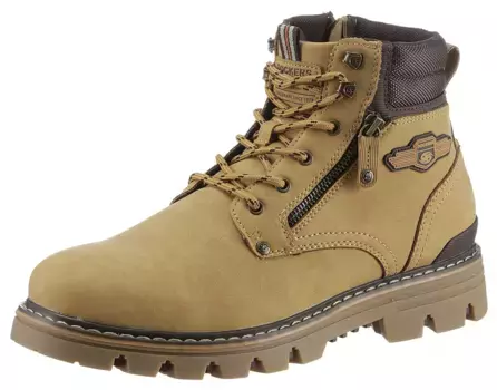 Ботинки Dockers by Gerli на шнуровке, с декоративной молнией снаружи, цвет Camelfarben