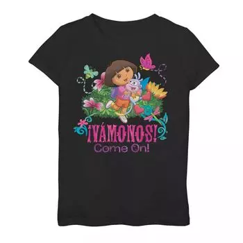 Ботинки Dora The Explorer для девочек 7–16 лет, футболка с цветочным принтом Licensed Character