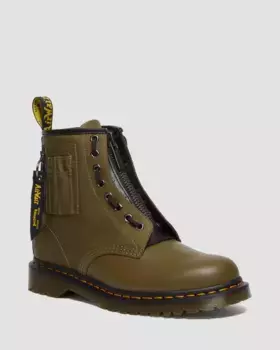 Ботинки Dr. Martens 1460 Ben Alpha Industries на шнуровке из нейлона и кожи, оливковый+черный