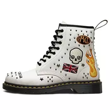 Ботинки Dr. Martens 1460 Classic 8 High Top Martin boots Unisex White 24207100, белый