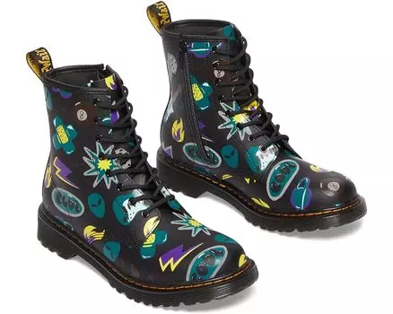 Ботинки Dr. Martens 1460, цвет Black Sticker Print