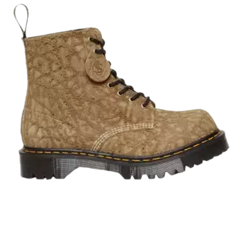 Ботинки Dr. Martens 1460 Made in England Emboss Suede Lace Up Boot Savannah Tan, желто-коричневый