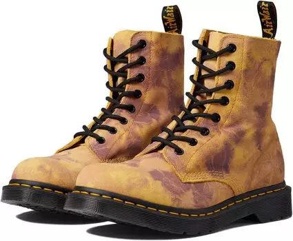 Ботинки Dr. Martens 1460 Pascal, цвет Burnt Yellow Grunge Tie-Dye