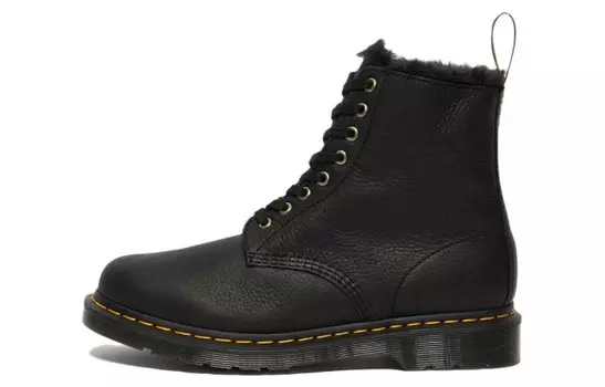Ботинки Dr.Martens 1460 Pascal Fur Lined Ankle High Top Retro Martin Boots Unisex Black
