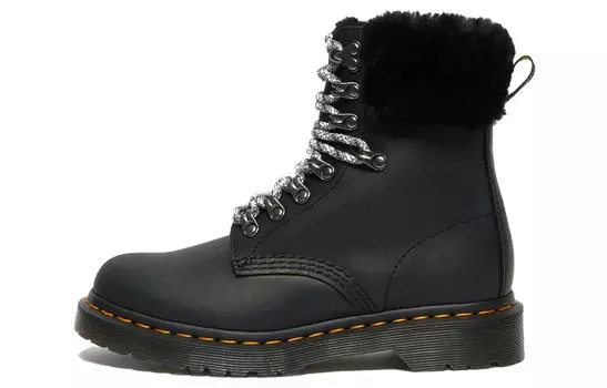 Ботинки Dr.Martens 1460 Stay Warm Wear-resistant Fur Martin Boots Black Women's