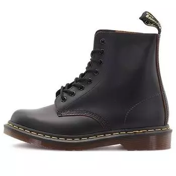 Ботинки Dr. Martens 1460 Vintage Made In England Lace Up Boot 'Black Quilon' 12308001, черный