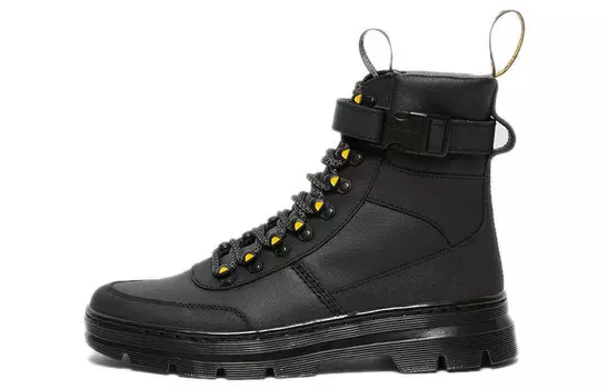 Ботинки Dr.Martens Combs Tech Coated Canvas Casual Boots 'Black Yellow'