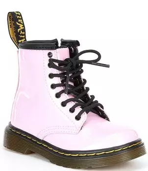 Ботинки Dr. Martens для девочек 1460 из лакированной кожи (для младенцев), розовый