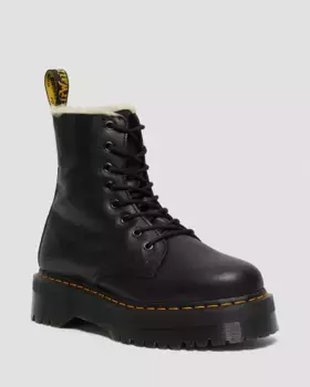 Ботинки Dr. Martens Jadon Кожаные на платформе с подкладкой из искусственного меха, цвет Black — Pisa