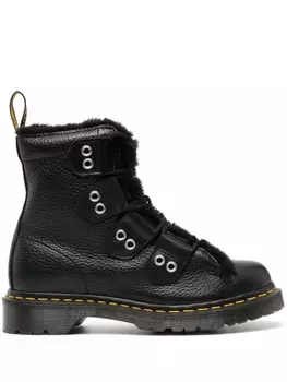 Ботинки Dr. Martens с отделкой из искусственного меха, черный