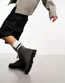 Ботинки Dr Martens Tarik из кожи цвета бронзы с молнией и 8 люверсами