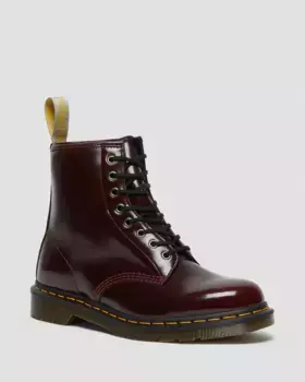 Ботинки Dr. Martens Vegan 1460 на шнуровке, цвет Cherry Red — Oxford Rub Off