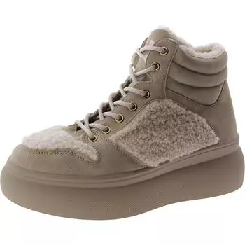 Ботинки Dream Womens Faux Shearling Platform из овчины Steve Madden, серо-коричневый