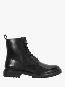 Ботинки Dune Cohen Leather Cleated Sole Lace Up Ankle, черный