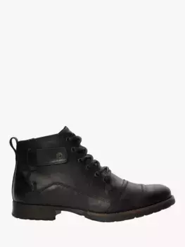 Ботинки Dune Simon Leather Seam Detail Lace Up, черный